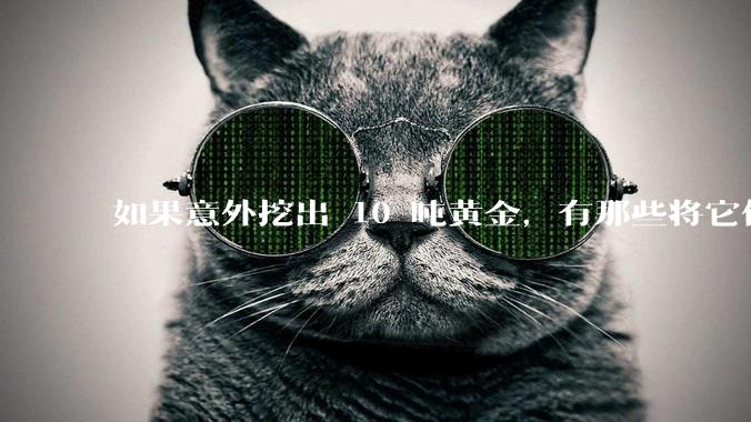 如果意外挖出 10 吨黄金，有那些将它们洗白、正常使用的方法？
